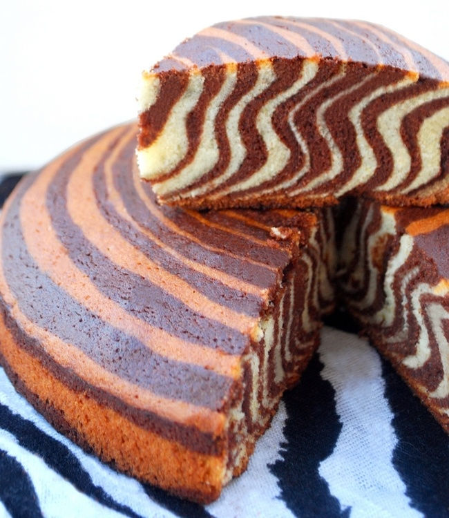 Gâteau zébré au chocolat Gâteau zébré au chocolat
