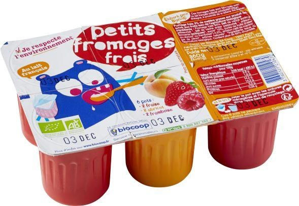Petit fromage frais fruit 3%MG 6x60g CC Petit fromage frais fruit 3%MG 6x60g CC
