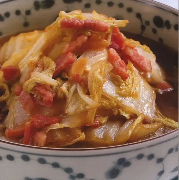 Chou chinois aux lardon et à la crème